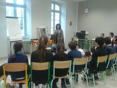 Journée "sensibilisation au handicap" au collège Chamfleury  à Avignon (01/2016)